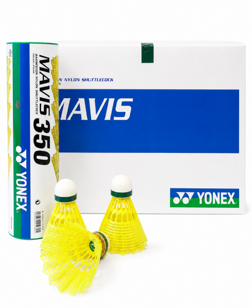 Воланы бадминтон пластиковые Yonex MAVIS 350 SLOW 10 туб (6/упак)